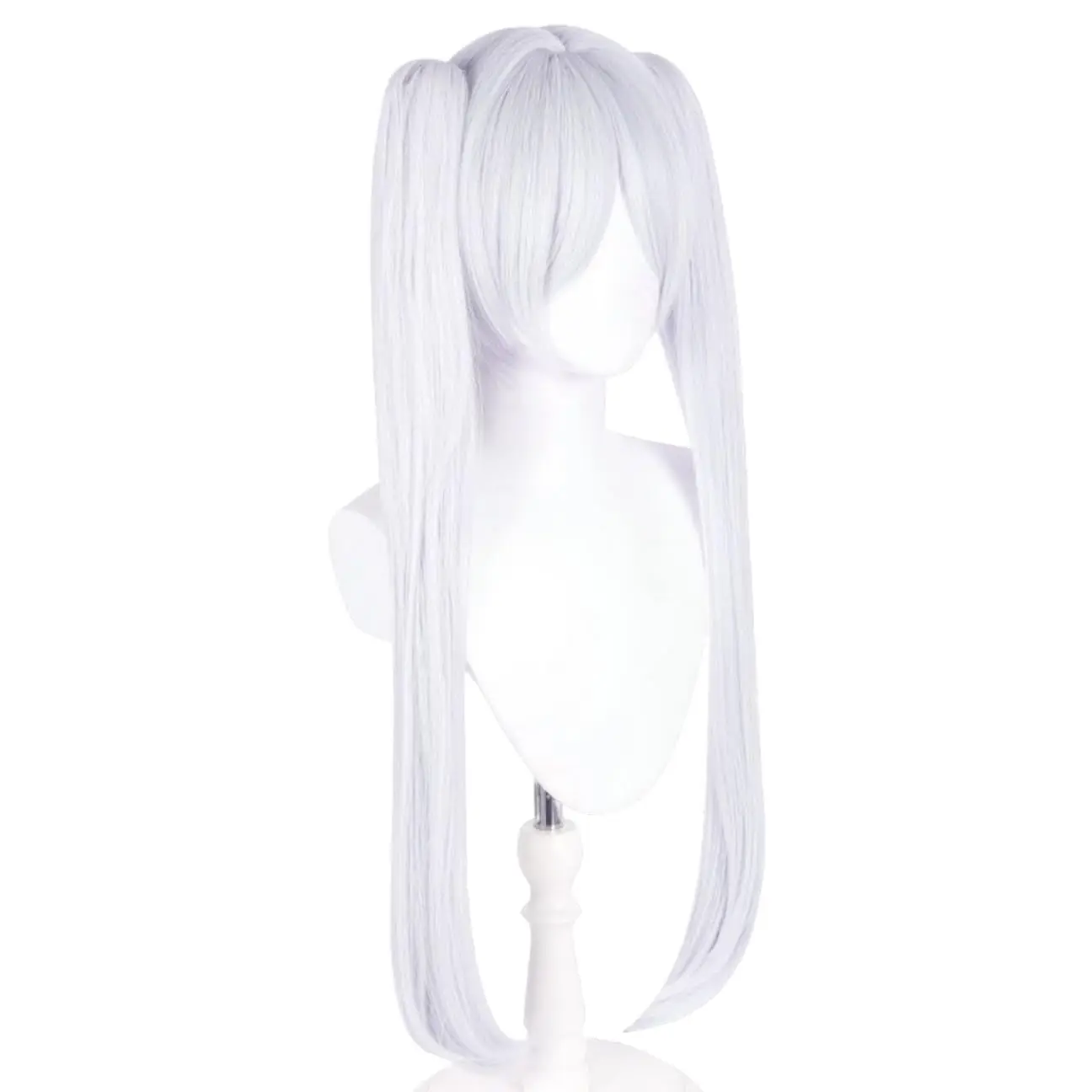 Frieren Beyond Journey's End Silver Gray Long Straight Wig Cosplay