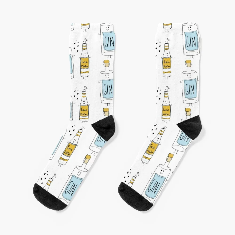 Gin & Tonic Socks cycling socks crazy socks cool socks Man Socks Women's anya smug face heh socks women s warm socks gifts for men crazy socks