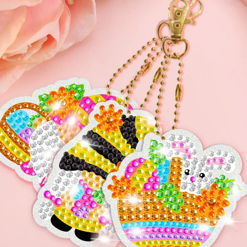 Arts and Crafts for Kids Ages 8-12 15pcs DIY Easter Gem Keychains 5D  Diamond Painting Art Kits Gifts for Girls - AliExpress