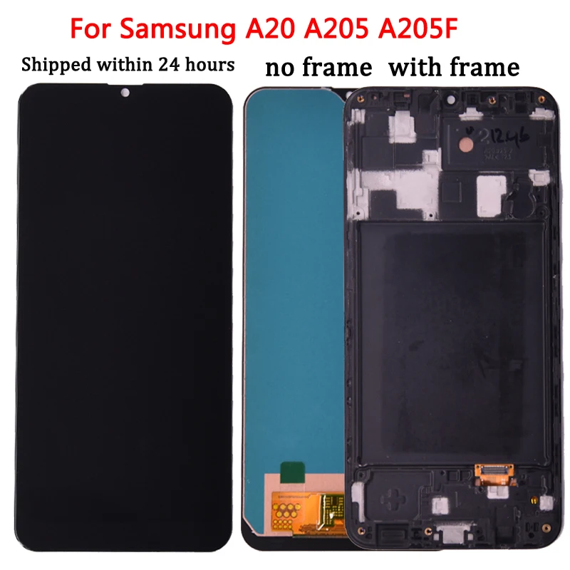 

6,4 для Samsung Galaxy A20 A205 SM-A205F A205FN ЖК-дисплей с сенсорным экраном дигитайзер в сборе