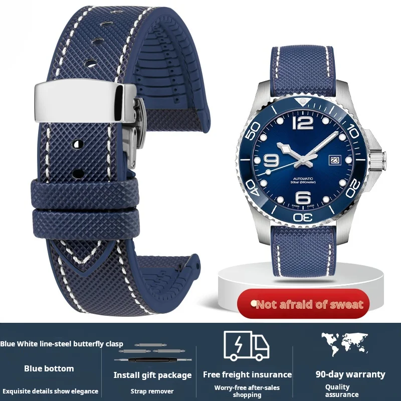 Vibrant Multi-Color Nylon Rubber Watch Strap Bracelet for Men - Available in Various Sizes