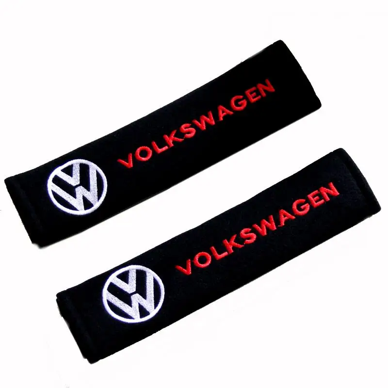 Car Seat Belt Pads Seat Shoulder Strap Pad Cushion Cover 2pcs For Volkswagen VW golf 7 MK2 MK3 MK6 MK7 polo passat Car-Styling car accessories