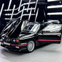 1:24 1988 BMW M3 E30 Alloy Sports Car Model Diecasts Metal Classic Car Model High Simulation Sound and Light Childrens Toys Gift 1