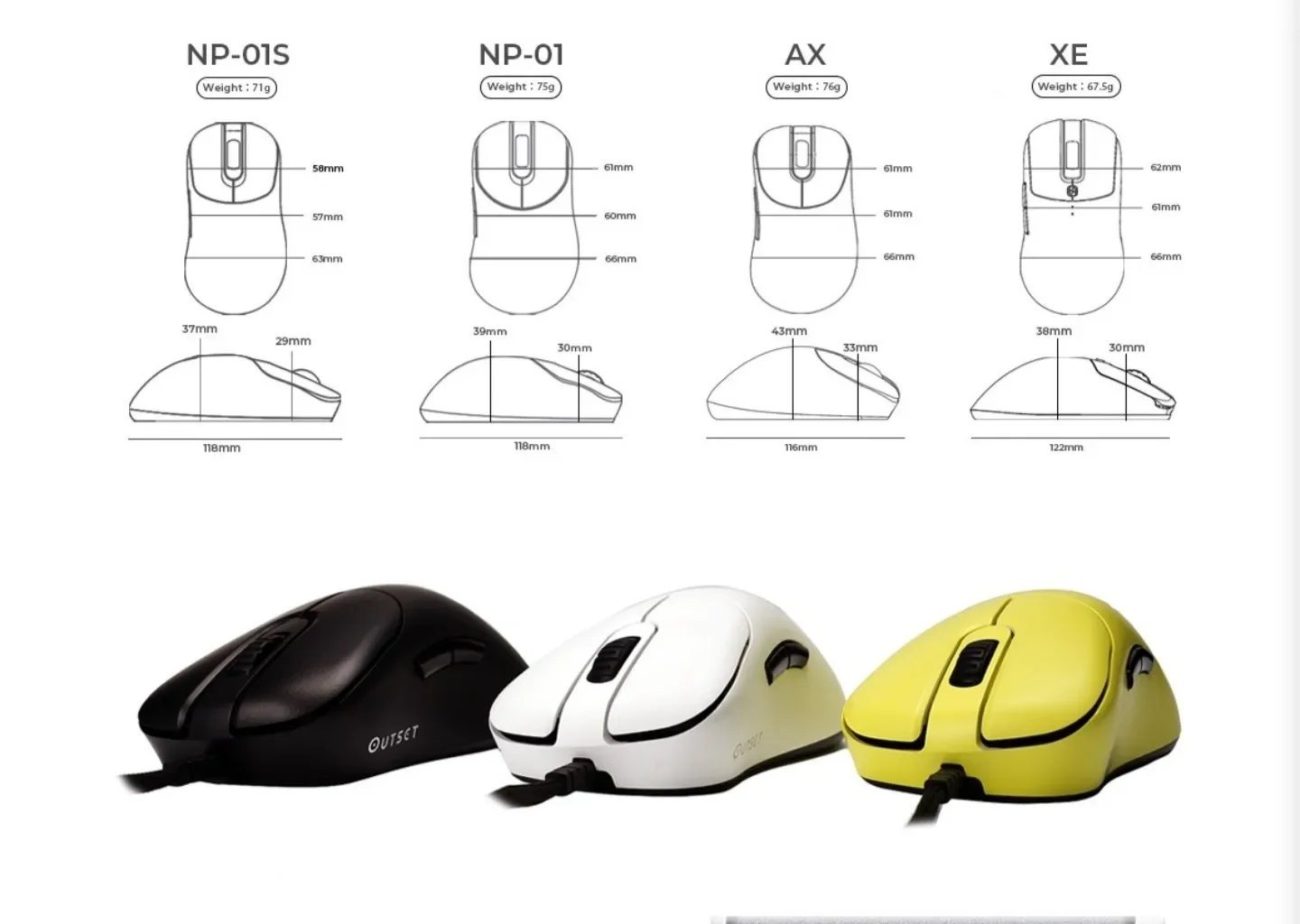 Vaxee Np01s Wireless Gaming Mouse Ax/Zygen Np Wired Gaming Mouse 