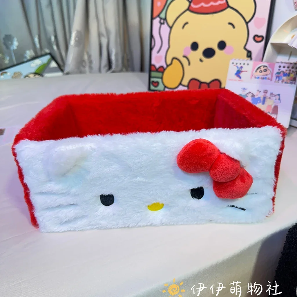 Cartoon Kitty Storage Basket Desktop Cosmetics Storage Box Snacks Key Storage Basket Miscellaneous Storage Box Cute