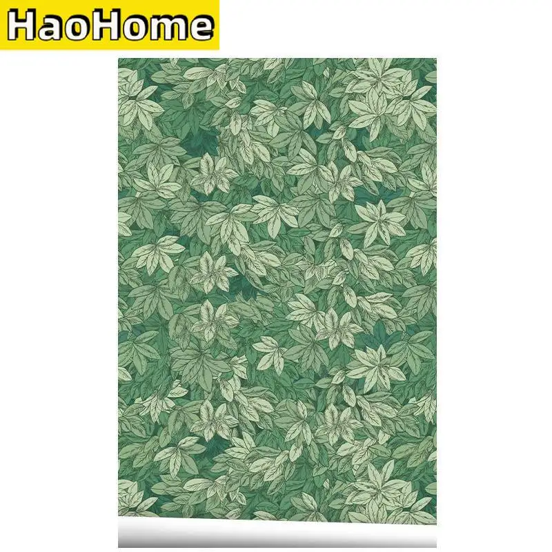 Modern Green Leaves Peel and Stick Wallpaper Natural Leaf Self Adhesive Wallcoverings Waterproof Removable Leaf Wall Decals Home