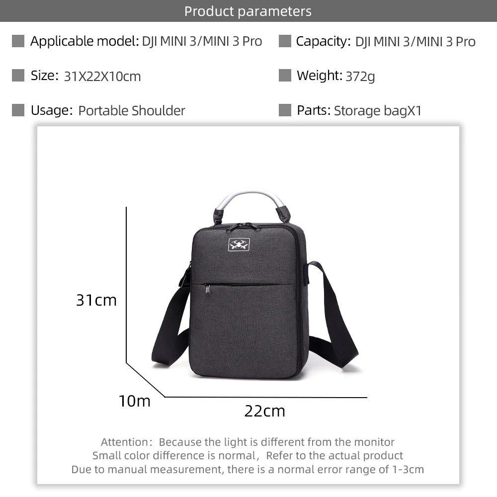 Protable Carrying Case Mini 3 Drone Battery Storage Bag Remote Comtroller Handbag Shockproof for DJI Mini 3 Pro Accessories Drone Accessories Drone Storage Bag Drone Storage Case