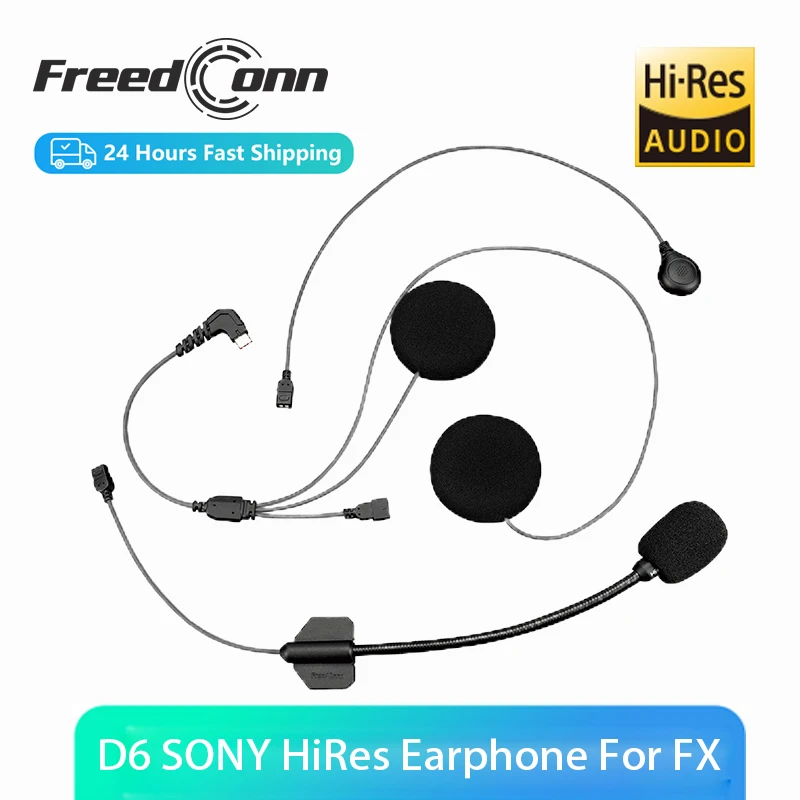 Фото Мотогарнитура D6 Hi Rex с микрофоном, аксессуары для Freedconn FX R1 Plus T Com SC VB T Max №1