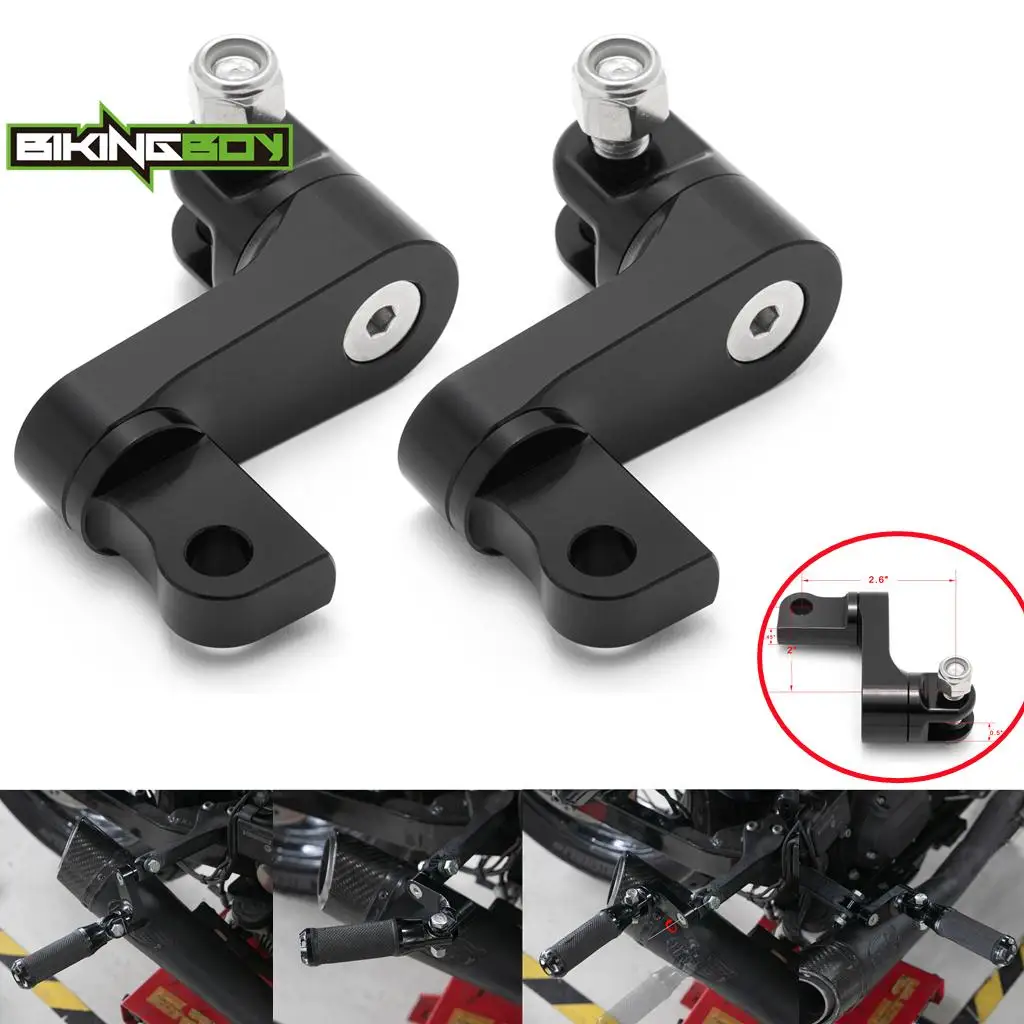 Bikingboy Per Softail Dyna Sportster Road King Fatboy Chopper Bagger Universal Maschio Mount Driver Passenger Highway Peg Extension