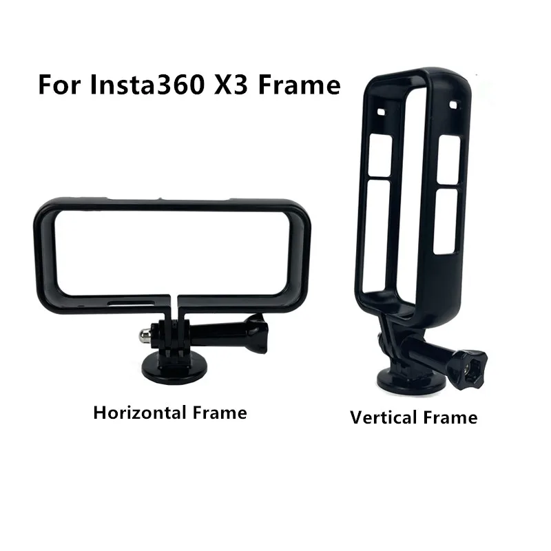 Fixed Border Bracket Mount Adapter Horizontal e Vertical Frame Side Inststa360 One x3 Panorama Câmera Acessórios