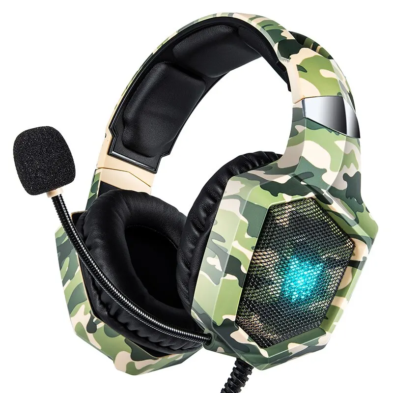 ONIKUMA Wired Stereo Gaming Headphones With Mic LED Lights for