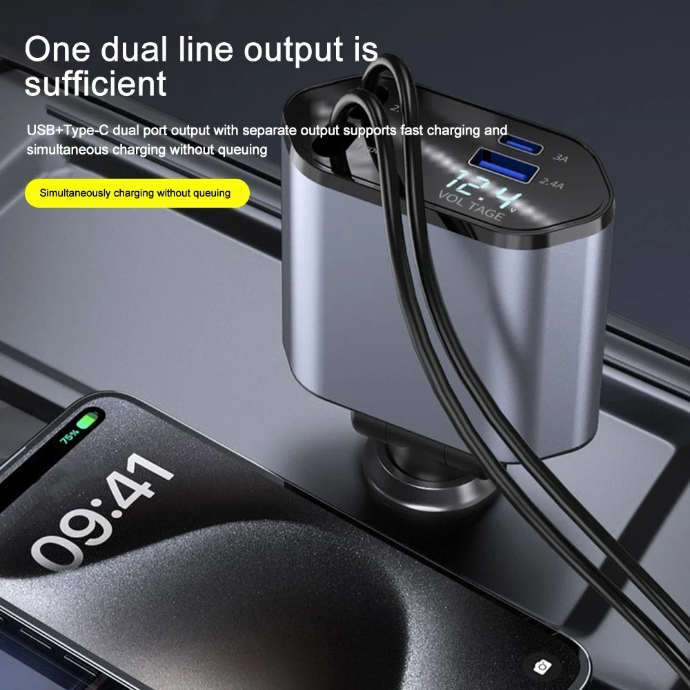 120W Car USB-C Fast Charger 2