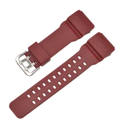 Durable Waterproof Resin Watch Strap - Men's Sport Replacement Band (Red)