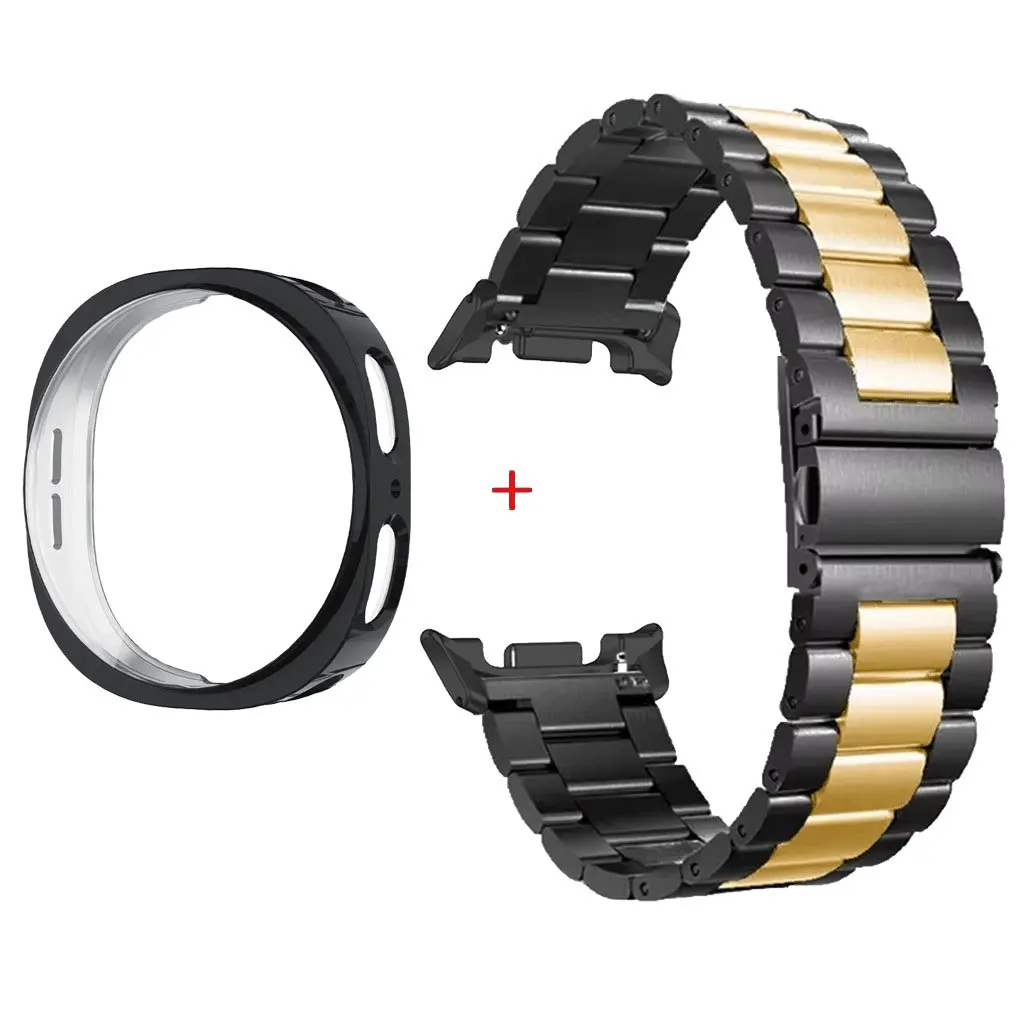Luxury Stainless Steel Metal Strap with Full Coverage Case - Premium Bracelet Accessory