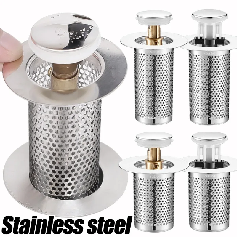 Floor Drain Filter Washbasin Plug Pop-Up Bounce Core Stopper Stainless Steel Sink Filter Hair Catcher Kitchen Bathroom Accessory floor drain filter floor drain floor drain strainer floor drainer inner core