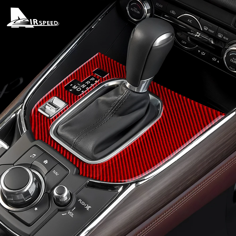 

Для Mazda CX-9 2019 2020 2021 2022 2023 интерьер RHD LHD Настоящее углеродное волокно Автомобильная Центральная панель управления наклейка аксессуары