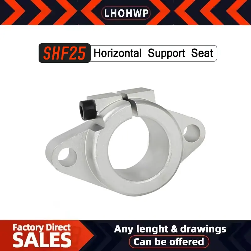 SHF25 แบริ่งรองรับเพลาสําหรับ 25 มม.รอบวงเล็บเพลาแนวนอนคงที่ผู้ถือสนับสนุน SHF25 1