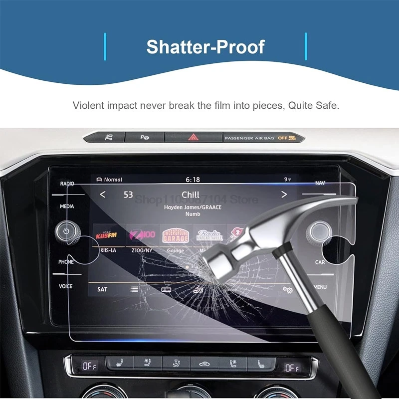 Gehärtetem Glas Für Volkswagen VW T-Roc 2018-2024 Auto infotainment GPS Navigation Bildschirm T Roc Entdecken Media zubehör