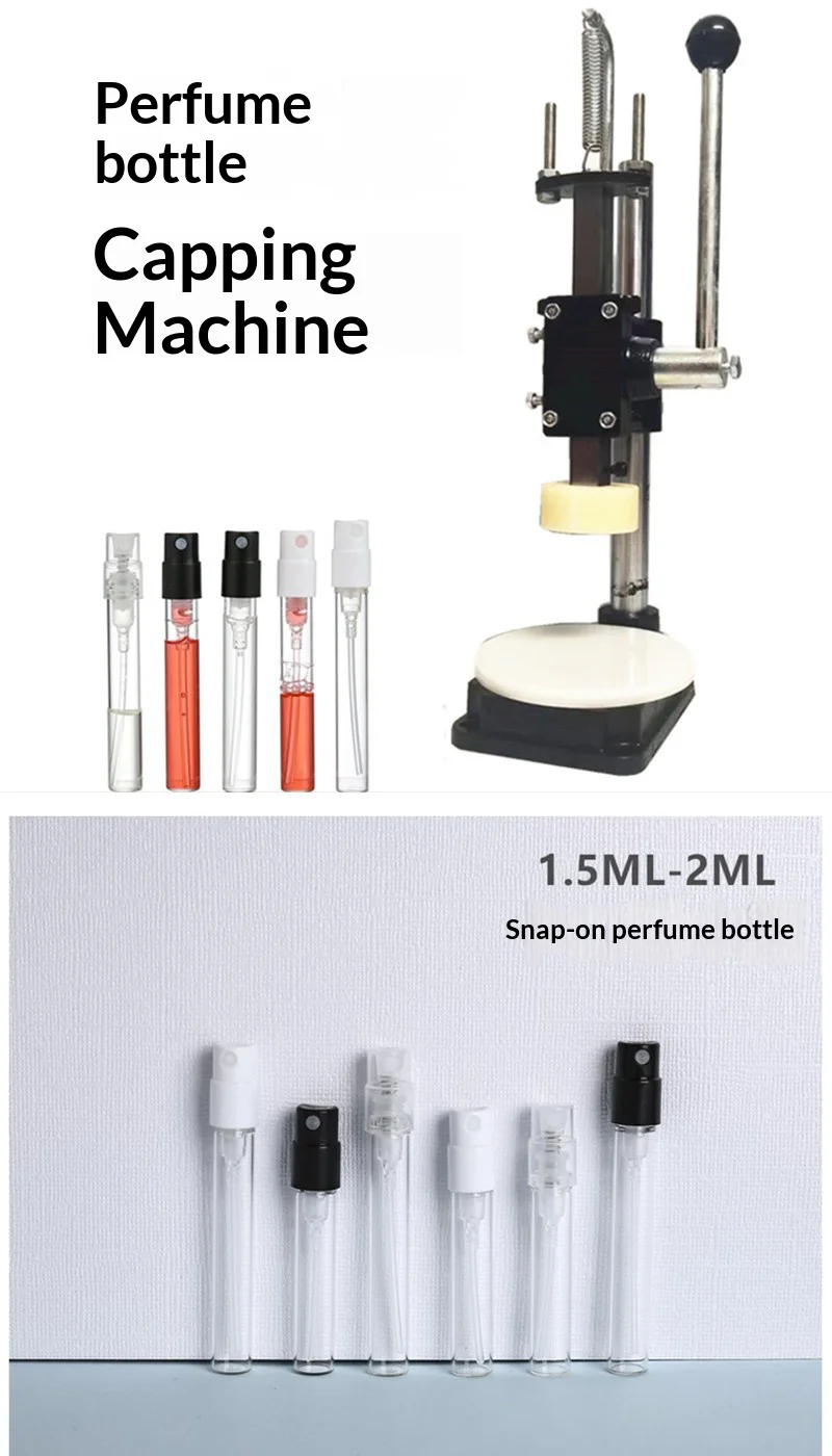 Manual Perfume Bottle Crimper Capping Machine 13mm/15mm Universal Clamp for 1ML-