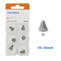 Connexx Click Sleeve xs Original Silicone Ear Domes  of Closed Ear Tips Suit for Signia Rexton CIC ITC RIC Models 1