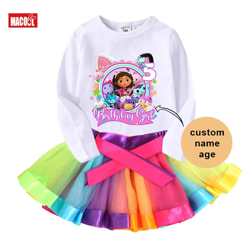 

Girls Birthday Outfits Sets Tutu Suit 2 Piece Sets Party Dresses Girl Long Sleeve T Shirt Baby Outfit Girl Clothes Set 7 5 Years
