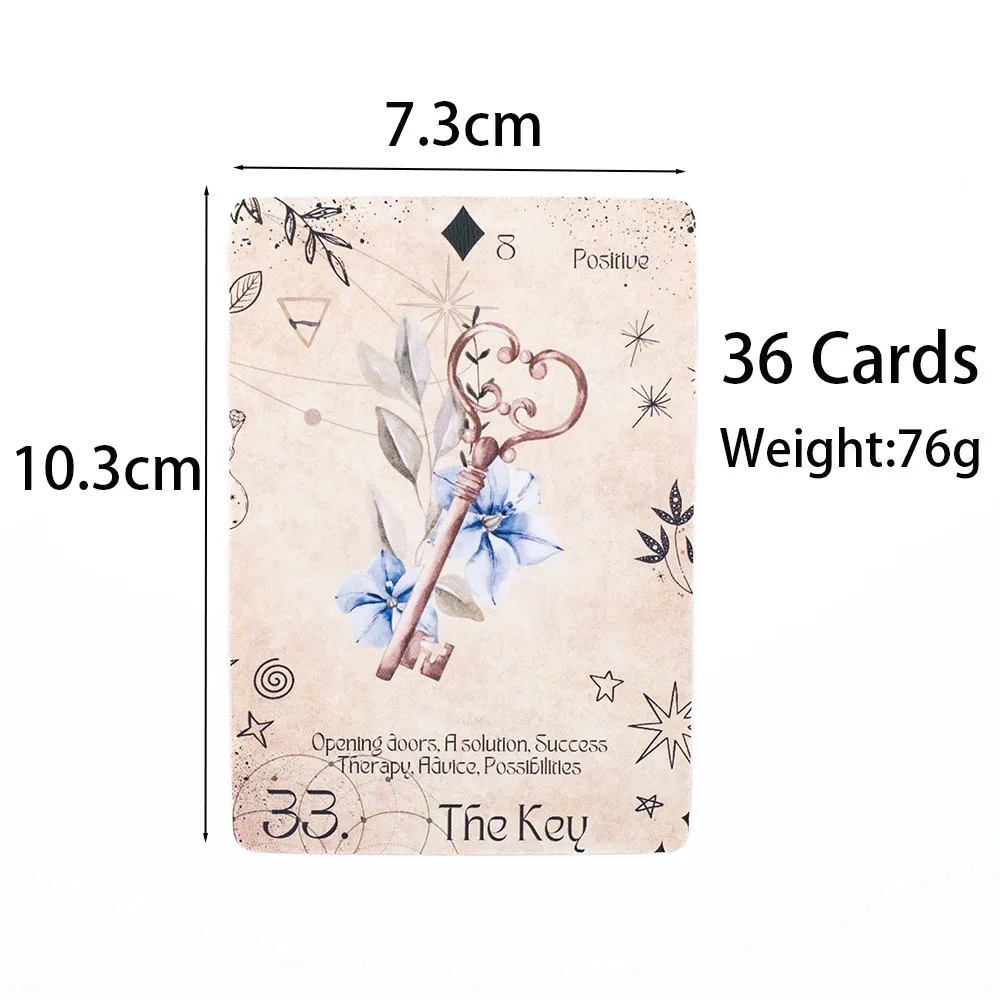 Modern Lenormand Deck English Version 36 Cards Board Game