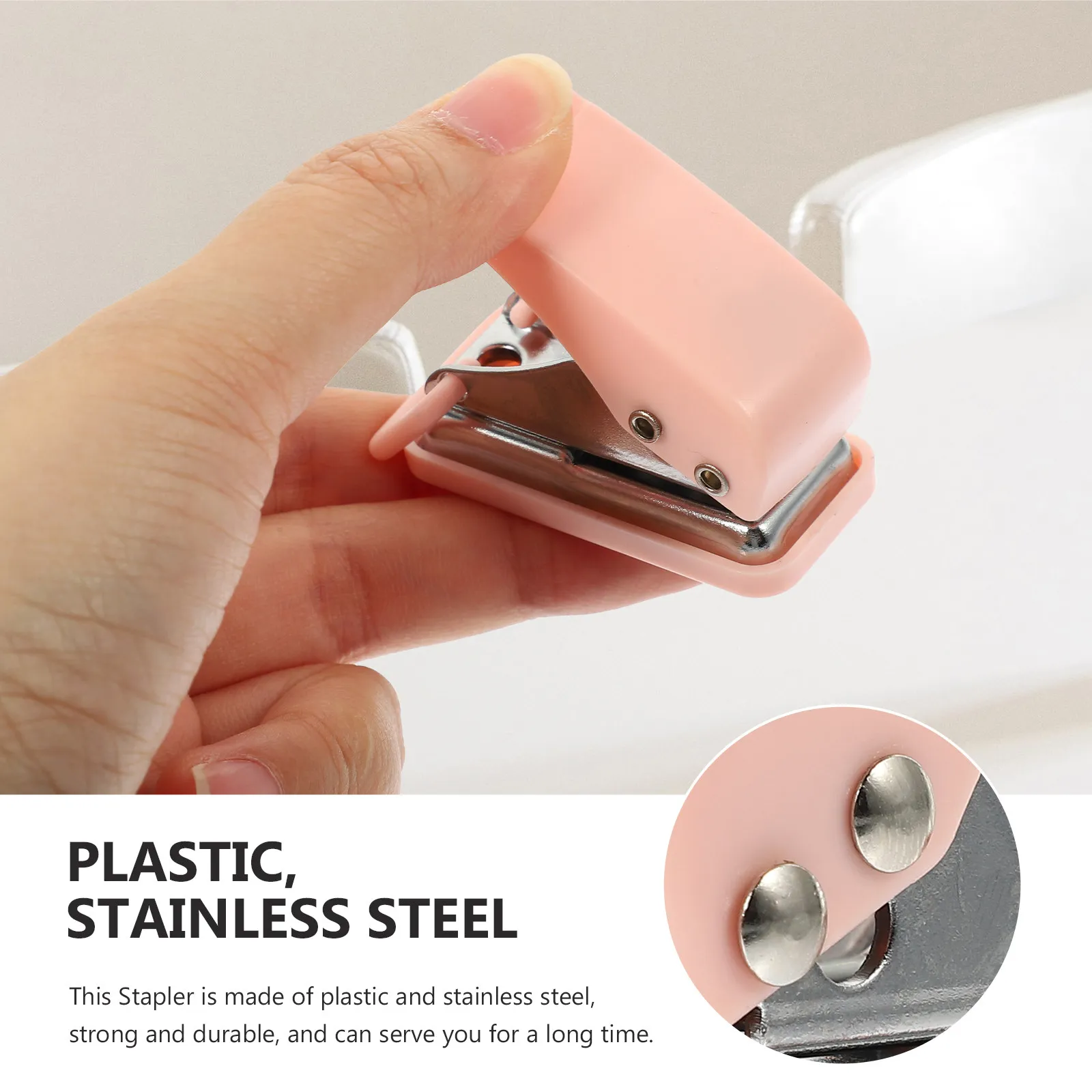 크리 에이 티브 미니 스테이플러 귀여운 휴대용 사무실 문구 내구성 플라스틱 스테인레스 스틸 데스크탑 장식 스테이플러 학교 홈