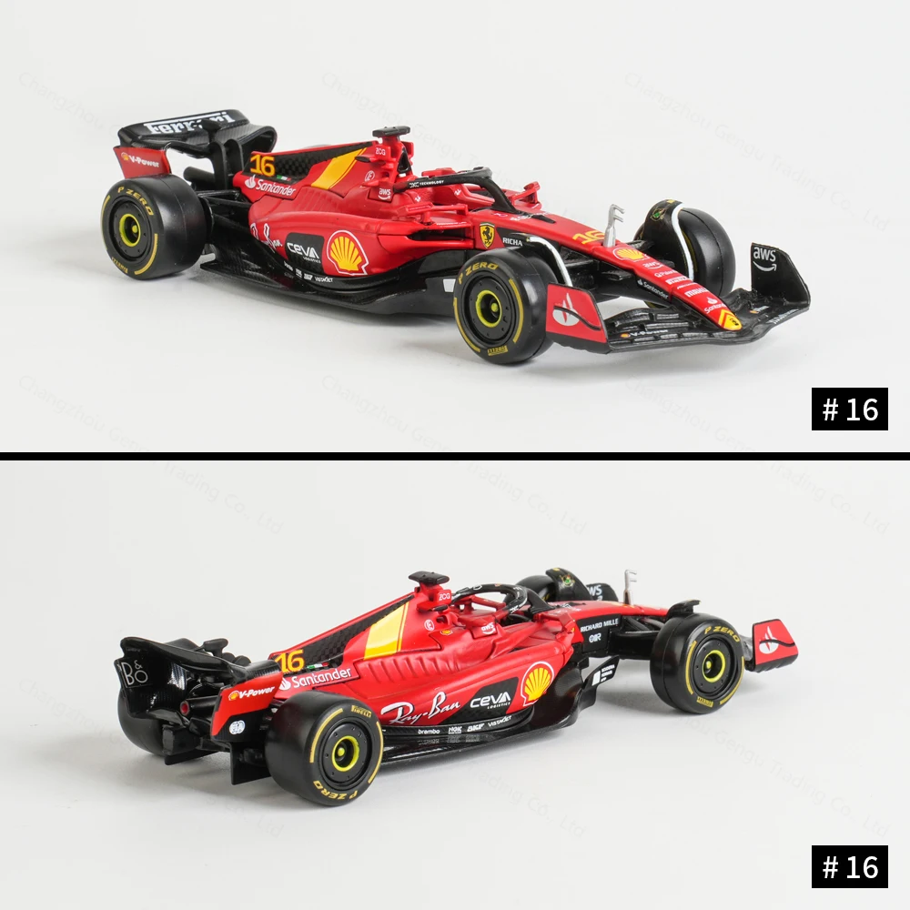 Bburago 1:43 2023 Ferrari SF23 Monza F1 Formula Racing Car Static Simulation Diecast Alloy Model Car 6