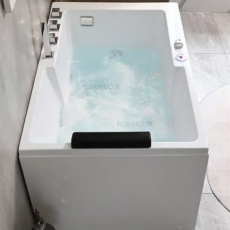 Bathroom Fixture Seat Bath Adults Comfortable Household Whirlpool Modern Acrylic Portable Massage Bathtub Portable Spa Bathtub
