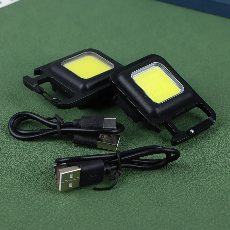 Outdoor multi-functional mini flashlight rechargeable mountain climbing portable keychain light magnetic work light
