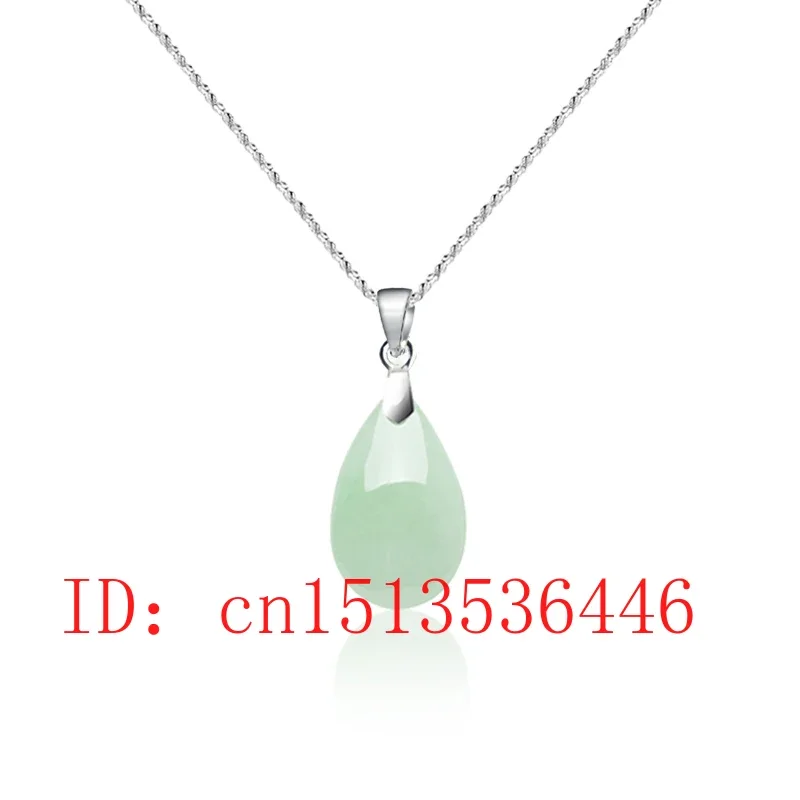 925 Silver Natural Jade Emerald 13mm Luck Bead Pendant Charm Jewellery Fashion Accessories Hand-Carved Man Woman Amulet Gifts