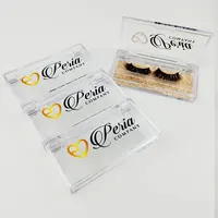 Custom Eyelash Boxes Logo Package Acrylic Rectangle MInk Lashes Case With Tray Wholesale For Business  5D Lash Packaging 1