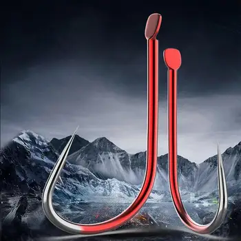 50pcs Japan Izu Fish Hook High Carbon Steel Barbed In Fly Fishing Hook Worm Pond Fishing Bait Holder Jig Hole Pesca Hooks 3