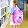 3PCS Rolling Backpack for Girls, Kids Roller Wheels Bookbag, Wheeled Elementary School Bag with Lunch Bag - Cat 4