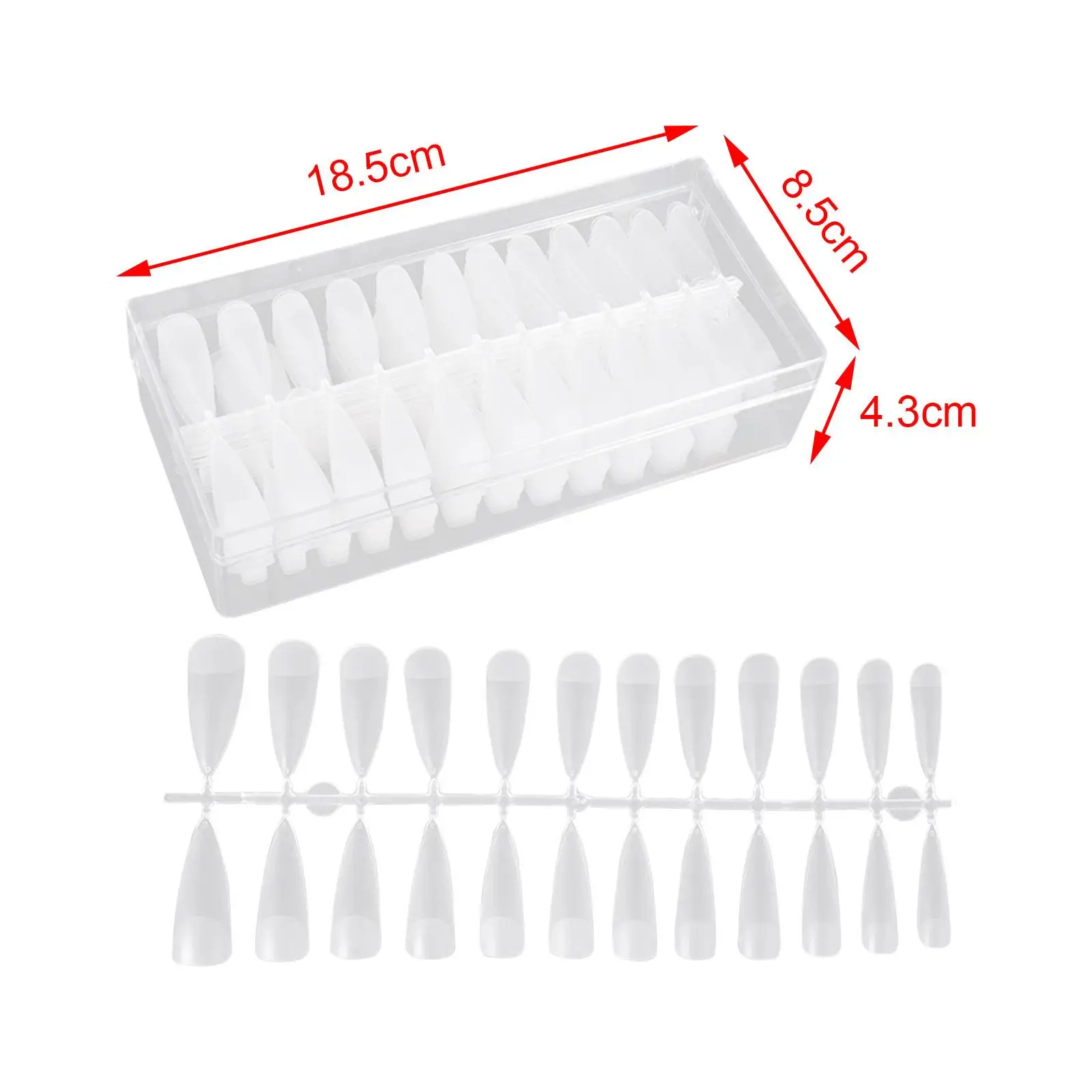 240Pcs Gel Nail Tips Full Cover False Nail Tips Fake Gel Nail Tips for Salon Gift