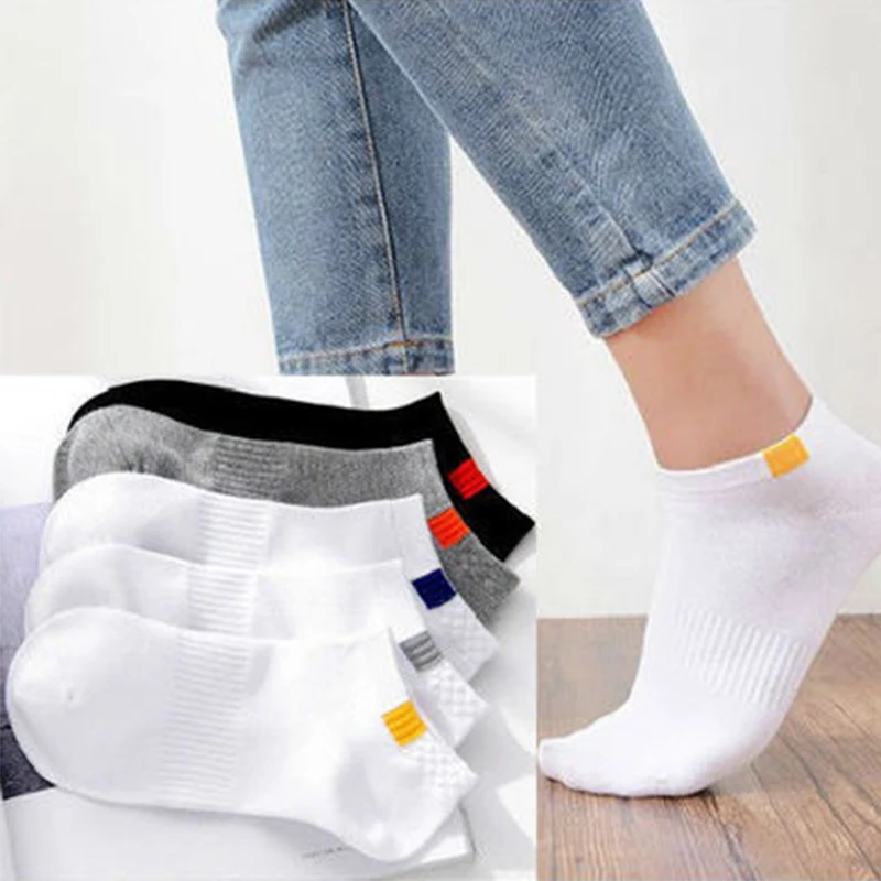 10pieces=5pair/lot Summer Cotton Short Fashion Breathable Man Boat Comfortable Casual Socks Male White Hot_voghion.com