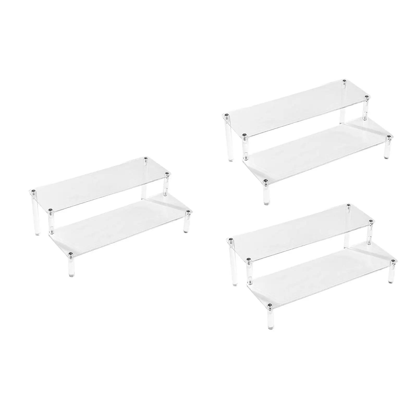 

Прозрачная акриловая демонстрационная подставка, 2-ярусная стойка для хранения, органайзер для духов для комода, домашний декор, Настольная витрина на день рождения