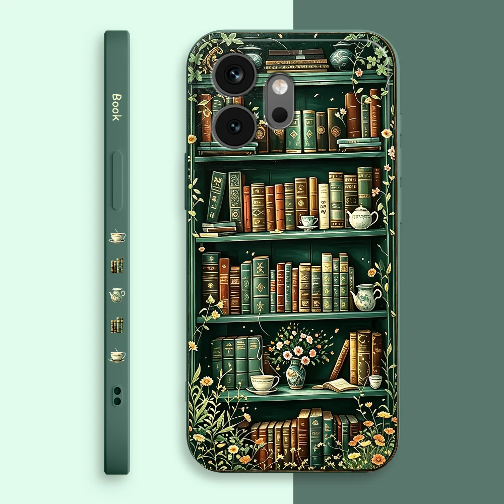 Vintage Library Silicone Soft Phone Case Cover