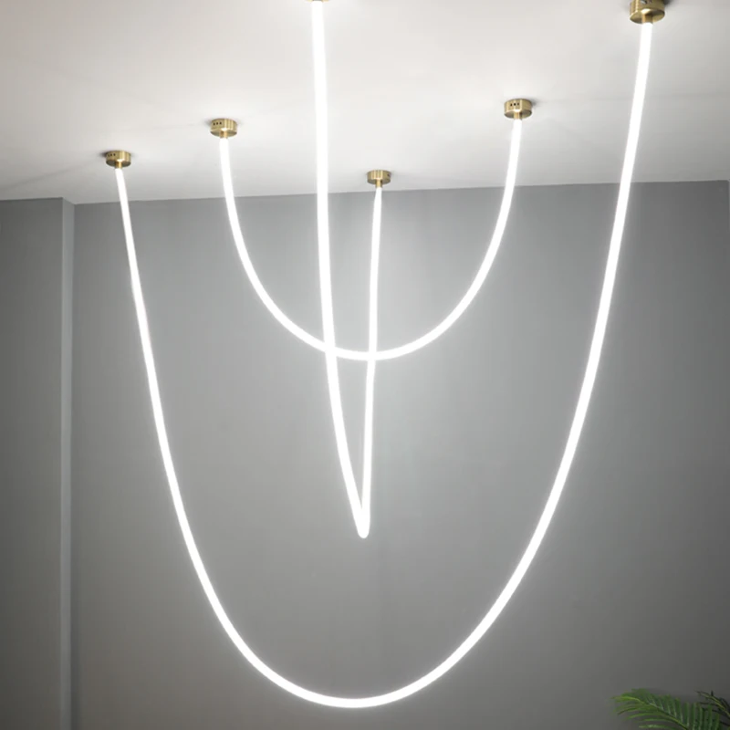Pendant Lights Pendant Lamp Chandelier Lighting Modern LED Chandelier Silicone Lamps 360-degree Light-emitting for Living Room Restaurant Department Hotel Office Pendant Lights