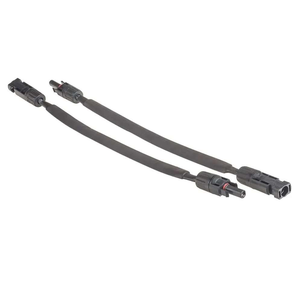 2pcs/Pair 35cm PV Solar Cable Feedthrough Cable Copper Flat Connection Balcony Solar Connector Adapter Extension