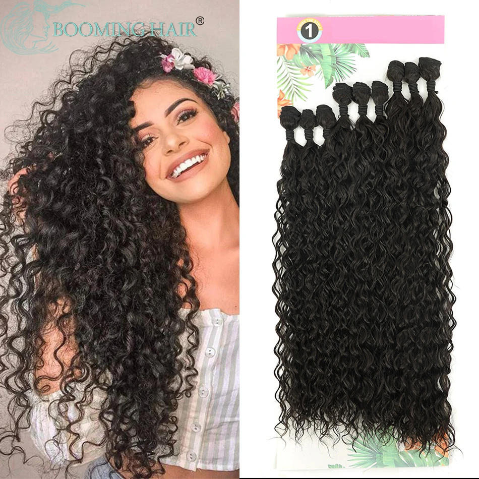 Synthetic Hair Bundles Curly Hair Extensions for Women 9PCS/Set Long Weave Heat Resistant Fibers Weaving For Woman
