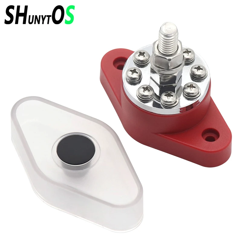 

3/8" Шпилька распределения питания аккумуляторной батареи 8 клеммный блок шинопровода пост распределительный блок изолированный 300A для авто грузовик RV лодка