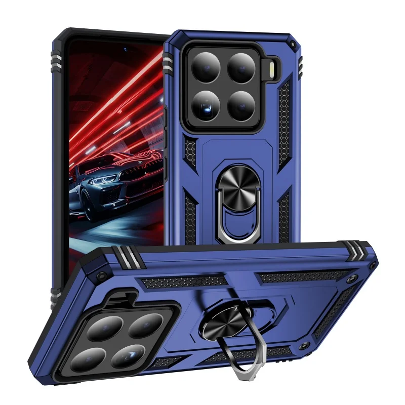 Shockproof Armor Bumper Case with Car Magnetic Holder Ring and Enhanced Protection