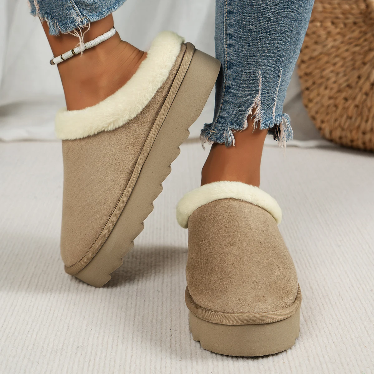 Women's Fluffy Slippers Canada | EvaCozy™ Warm Winter Shoes