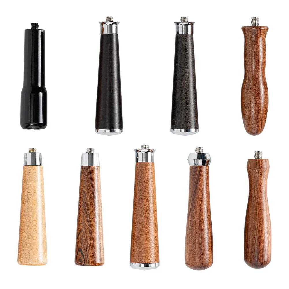 Portafilter Handle Parts Accessories Fittings Kitchen M10 Thread Replacement Solid Walnut Wood Wooden Handle 1pc