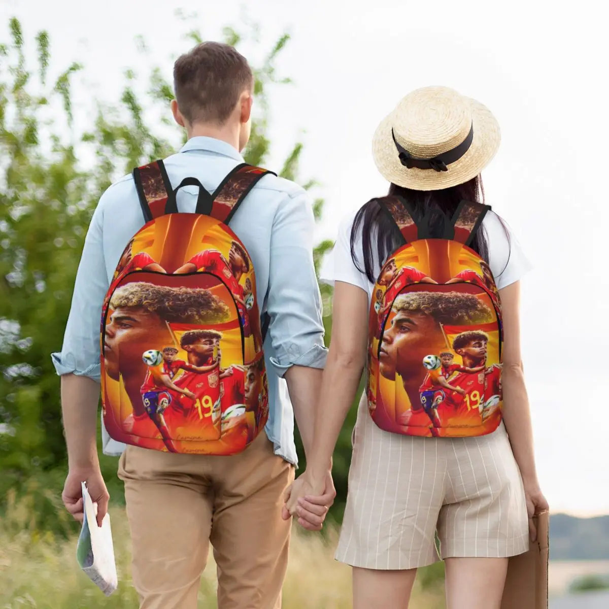 Lamine Y-Yamal Fashionable and avant-garde, fully printed, comfortable student backpack for carrying. 6