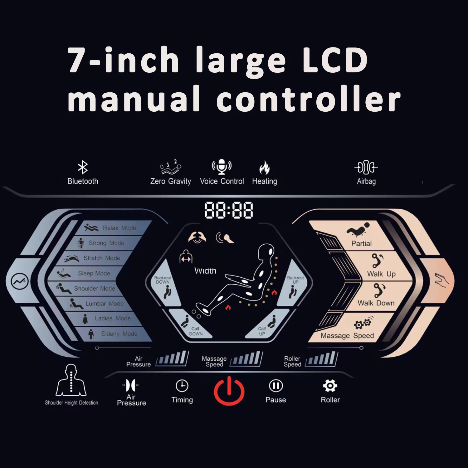 3 year warranty massage chair 4d Zero Gravity Luxury Stretch Sl Track Waist Heating  3D Thai Stretch Electric Full Body Airbag 2
