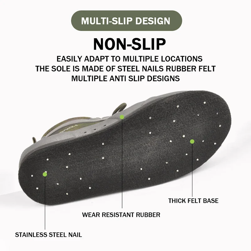 Anti Slip Rock Fishing Reef Climbing Shoes Unisex Pro Outdoor Steel Nail Shoes Waterproof Keep Warm Boots