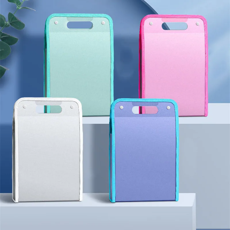 Cartella Portadocumenti Espandibile A4 con 13 Scomparti, Organizzatore in Plastica per Documenti, Borsa Portaoggetti Portatile per Ufficio, Scuola e Studenti - immagine 4
