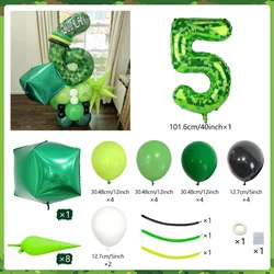40 - Inch Green Pixel Water Droplet 4D Square Aluminum Balloon - Birthday & Party Decoration - 40inch (5)